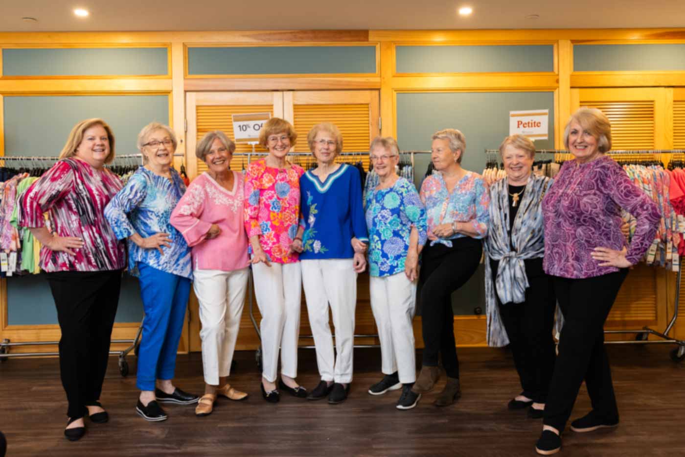 Londonderry residents pose for the spring fashion show