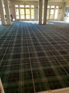 Community Center Renovation update – new carpet installation complete!